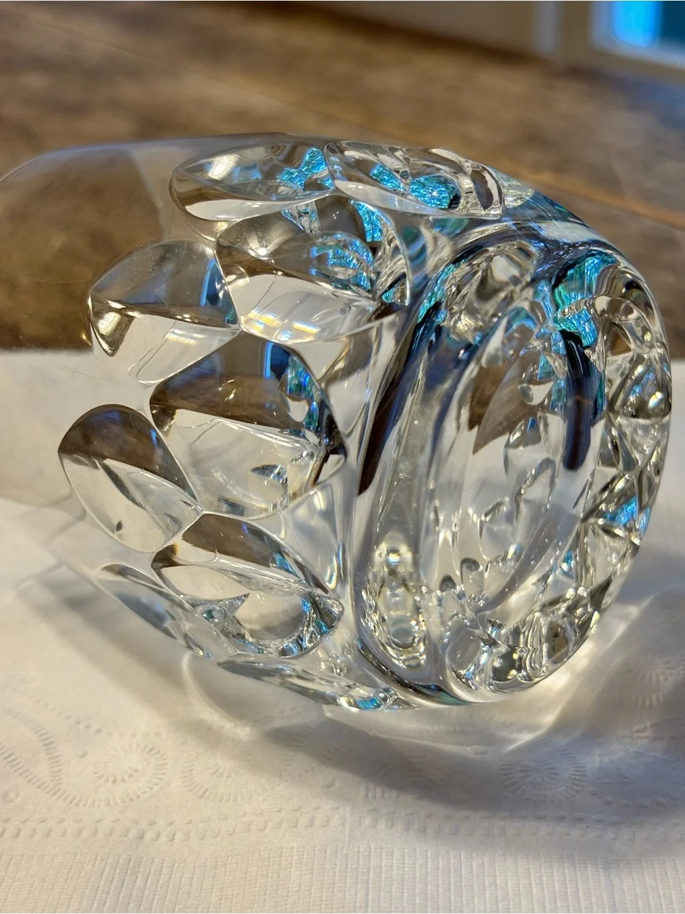 Nachtmann Diamant Crystal Old Fashioned Whiskey Tumbler Heavy Cut Glass